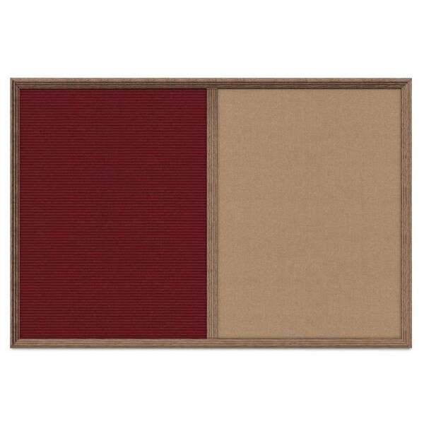 Enclosed Corkboard, 1 Door, 24"x36", 4" Fra, UV3422-BLACK-FORBO